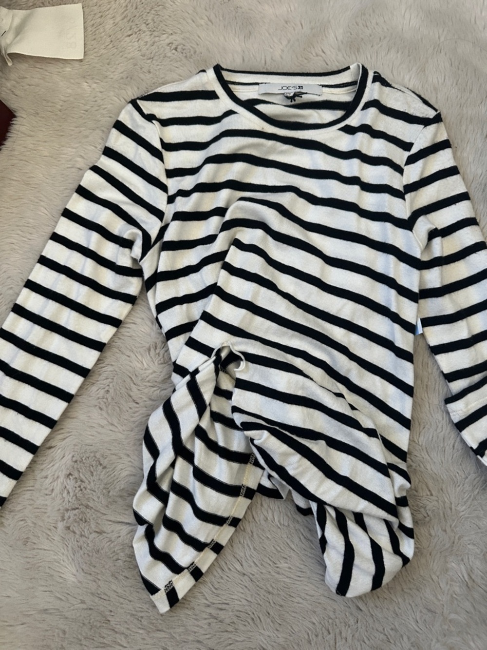 Joe's Jeans Black & White Striped Tie-Front Top